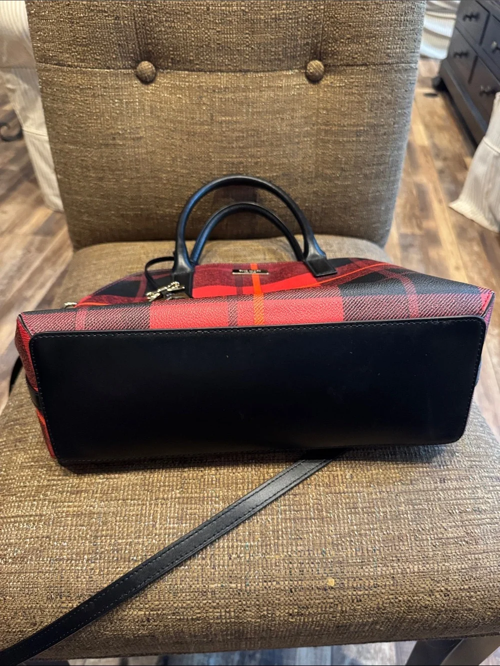 Kate spade bridgewater drive buffalo check plaid Rachelle crossbody tote bag